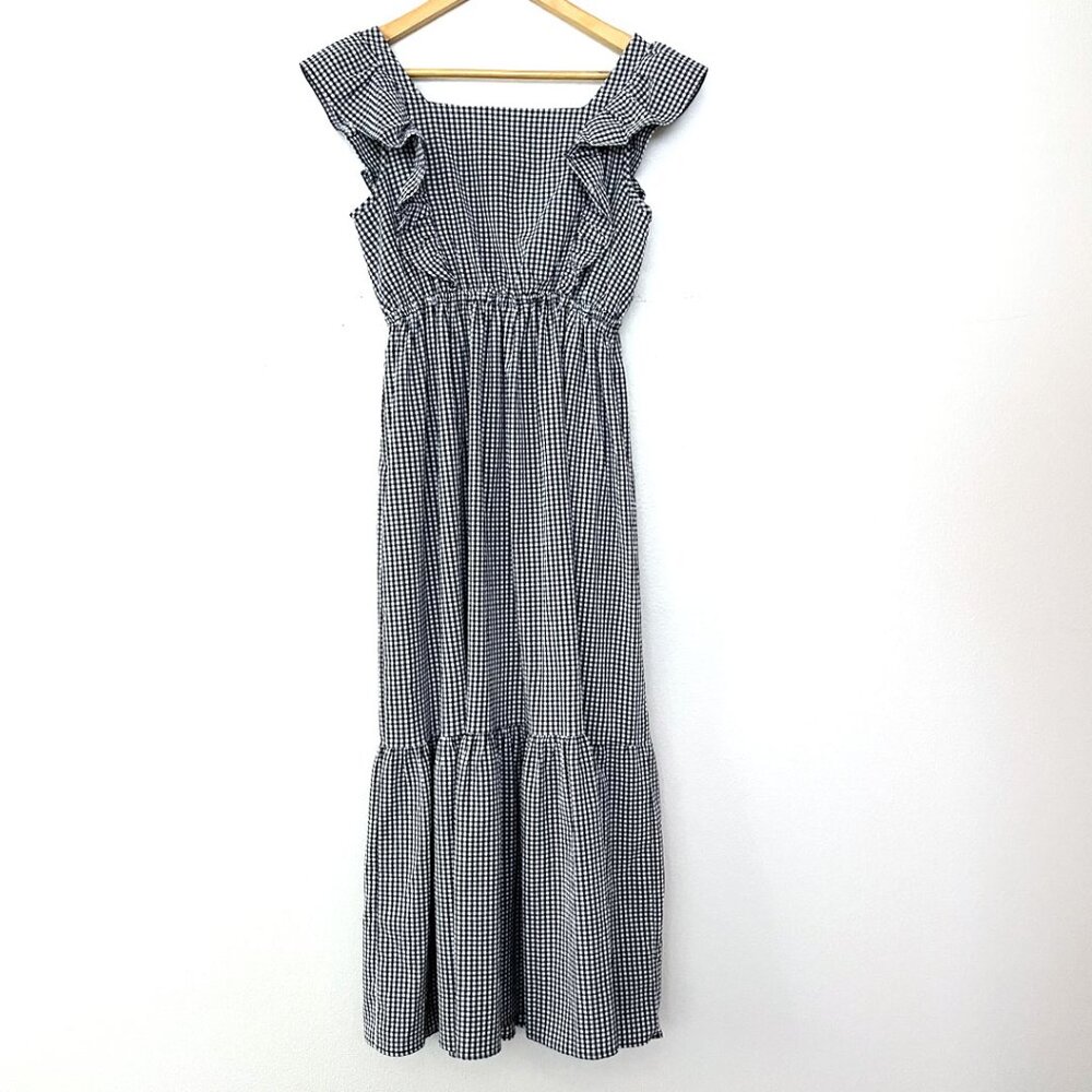 Black and white gingham maxi dress from Japan